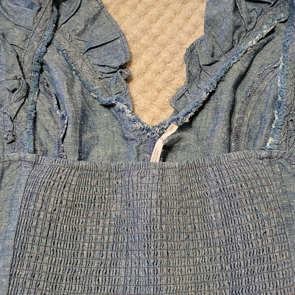 Free People Winona Denim Top - Picture 5 of 6